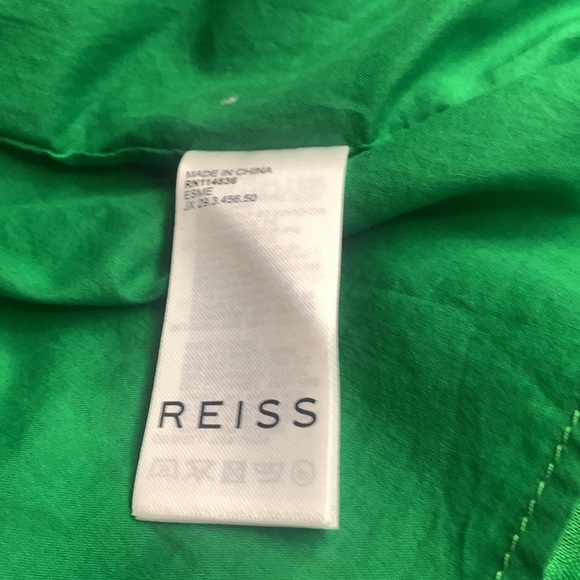NWOT Reiss Esme Linen Sheath Dress in Green Size 6 - Picture 11 of 12
